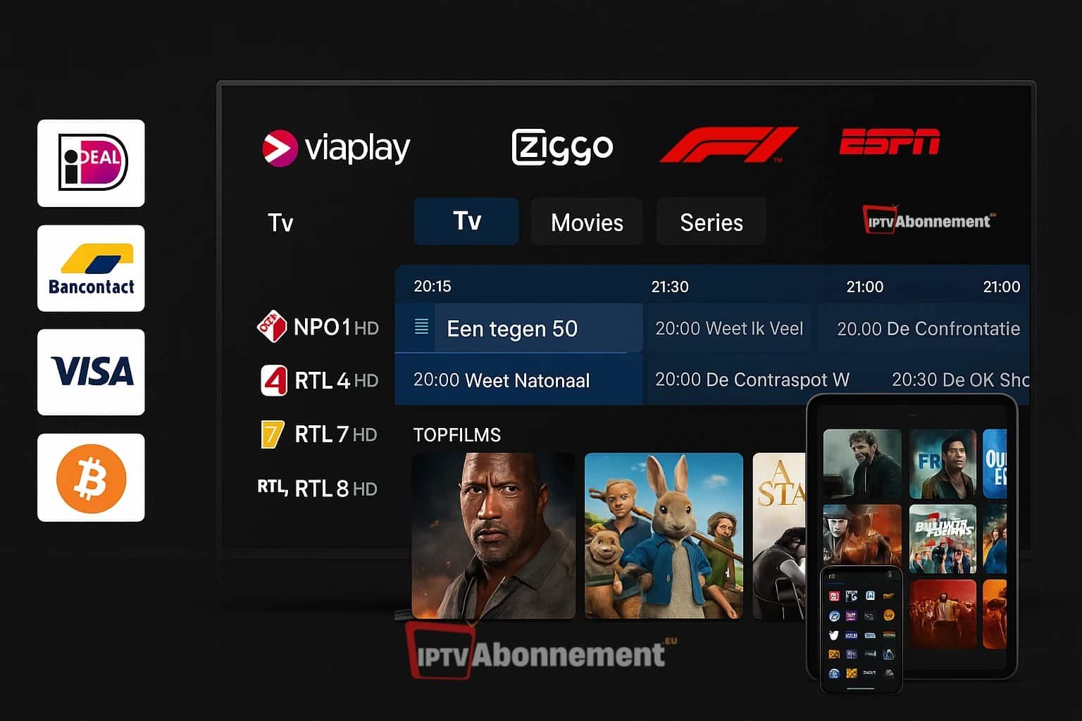 Top 1 IPTV Abonnement: Meer dan 30.000 Kanalen en Films 113 iptv abonnement ,formula 1 live